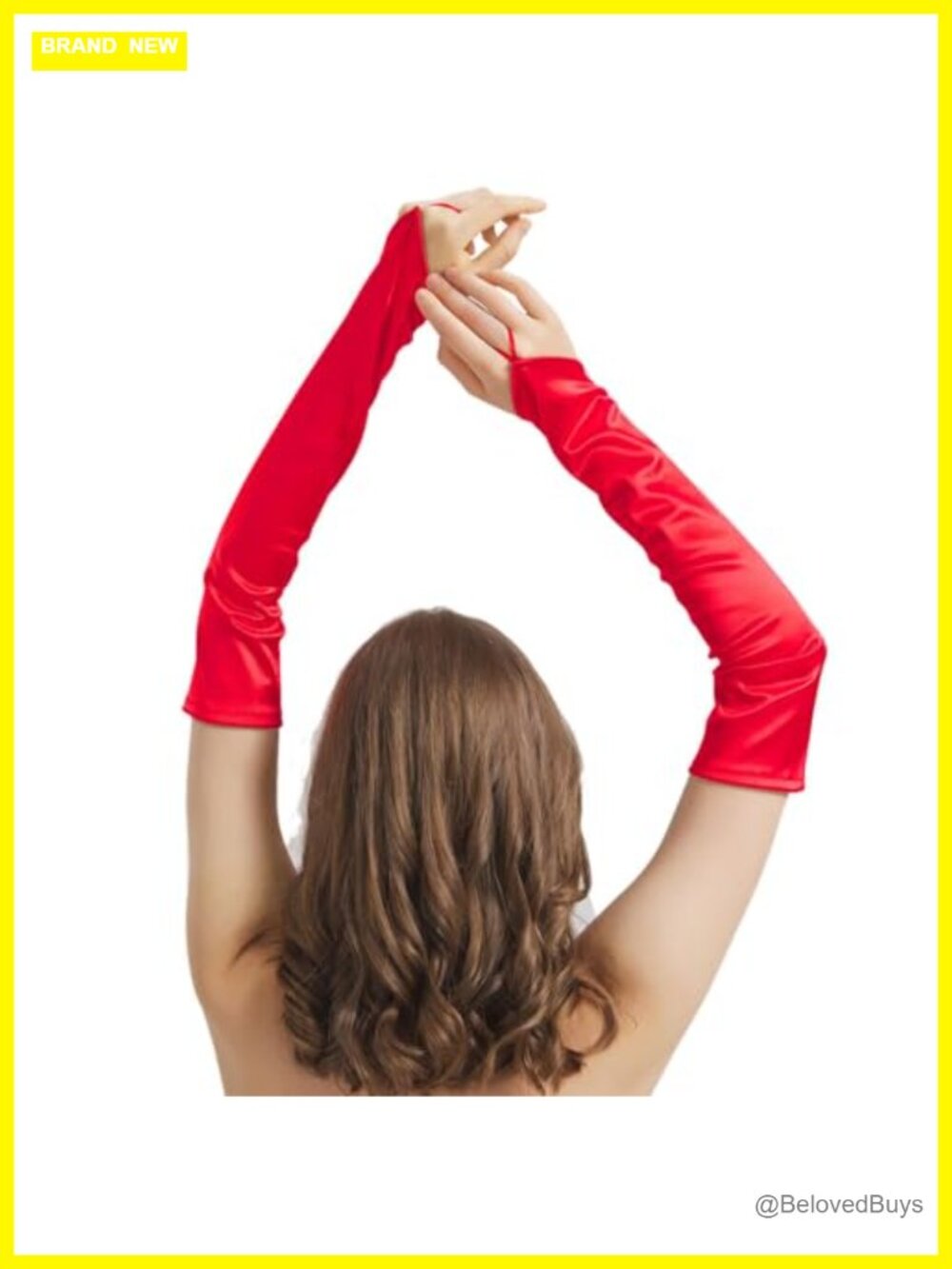 Satin Fingerless Elbow Length Gloves Vintage Costume Accessory